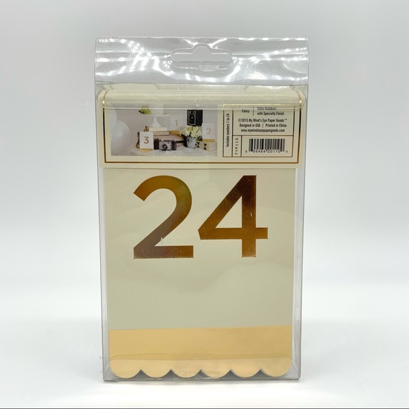 Event Table Numbers 24 Folded 2-sided Paper - Picture 2 of 5